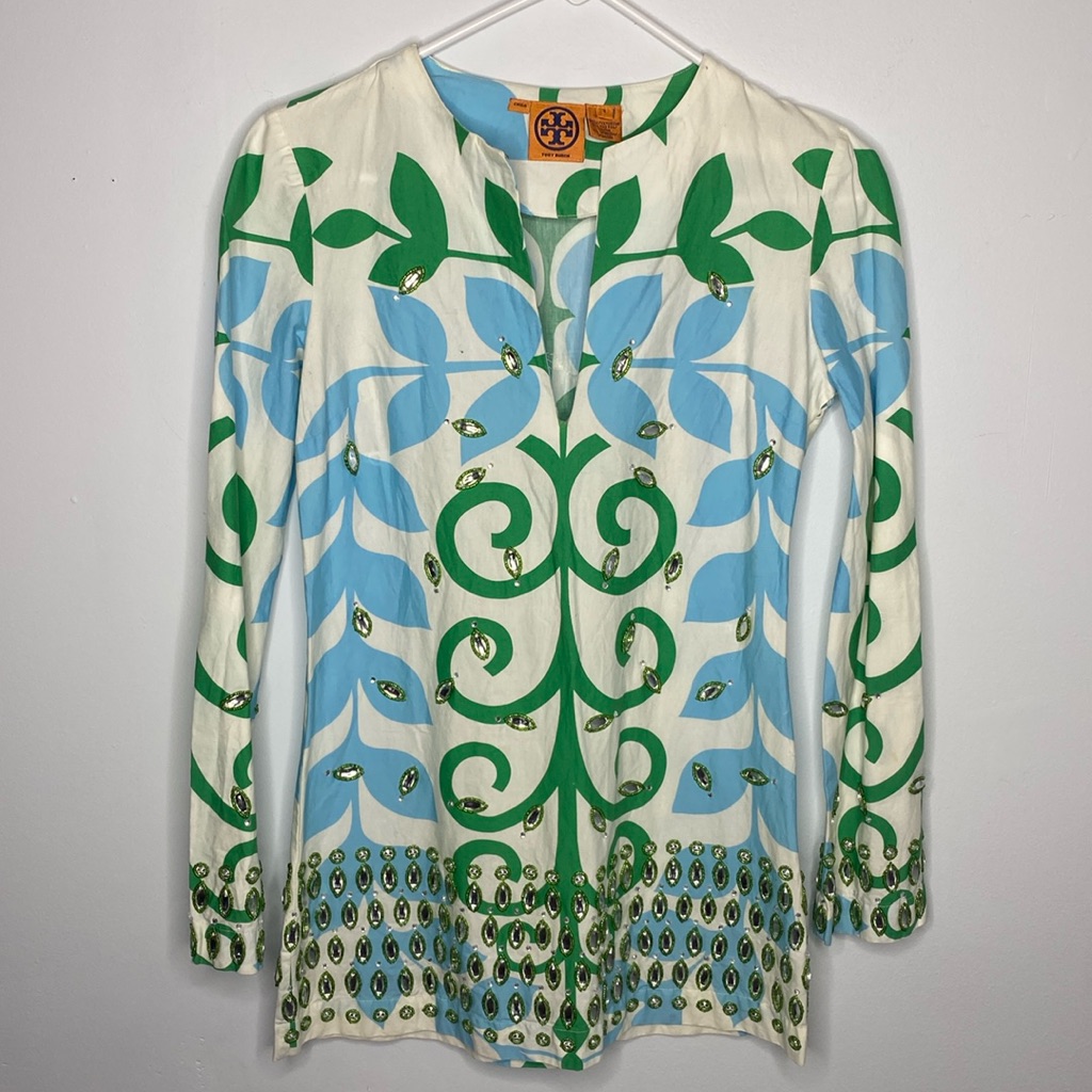 Tory Burch Tunic Top Blouse Shirt Size 2